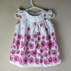 3/$10 Edgehill Collection White Dress with Pink Flowers Sz 12mo